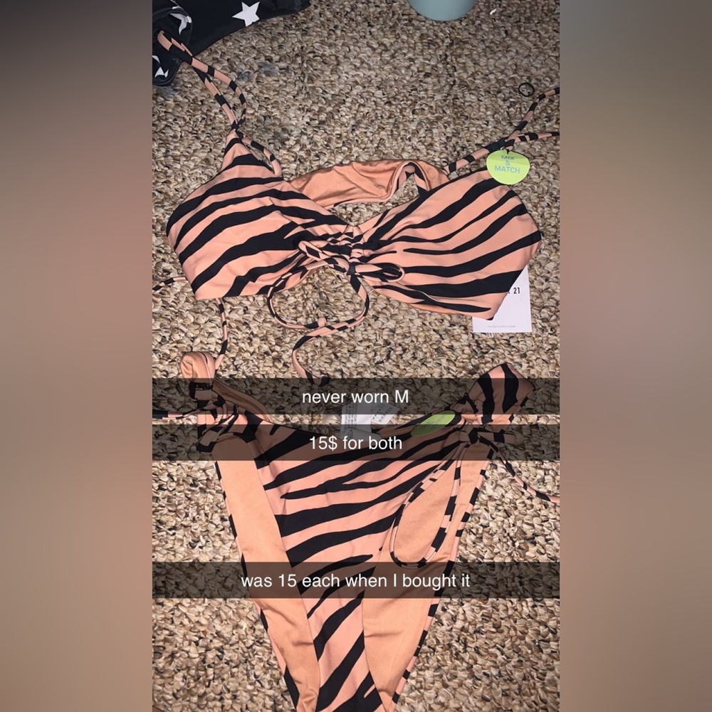 brown zebra bikini